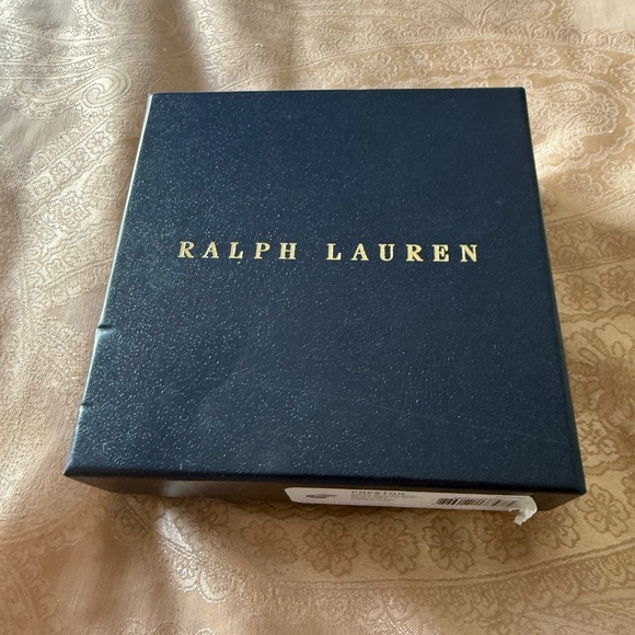 Ralph Lauren Brown Leather Coaster Set with Holder - Picture 7 of 7